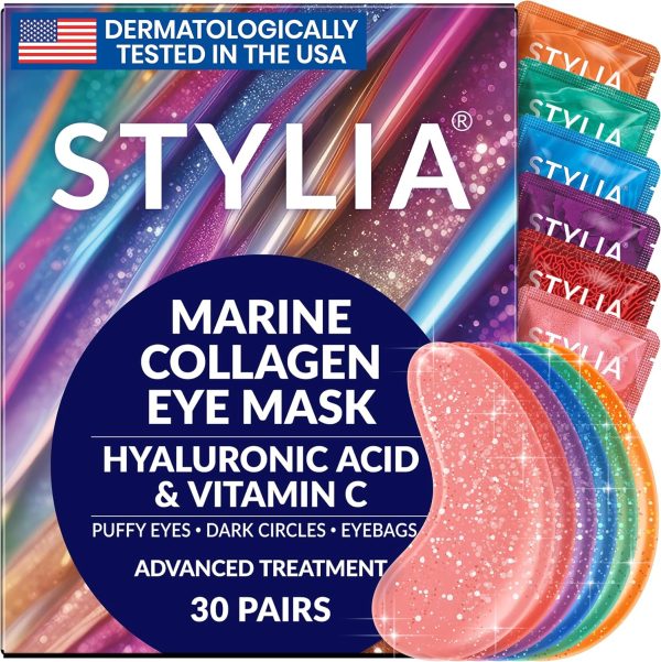 Under Eye Patches for Dark Circles: 30 Pairs Enaskin Naturals Retinol Collagen Eye Gels Mask - Reduce Wrinkles Puffy & Bags - Skin Treatment Pads - Anti Aging Moisturizer For Women (Blue)